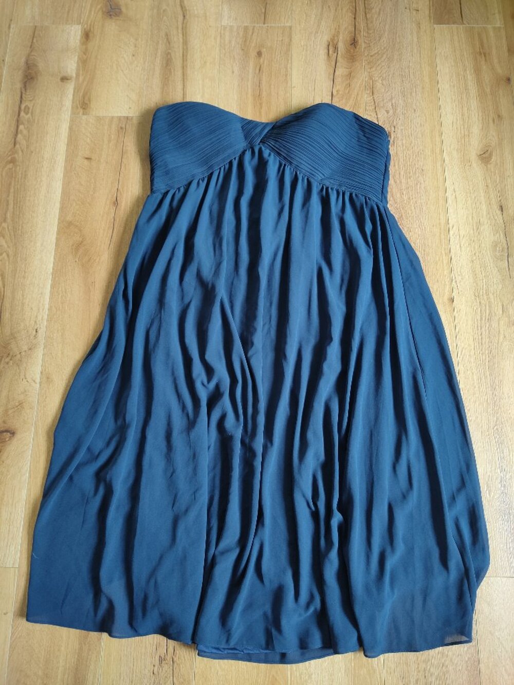 Truly You Navy Strapless Formal Dress